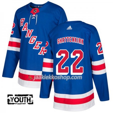 Lapsille NHL New York Rangers Pelipaita Kevin Shattenkirk 22 Adidas 2017-2018 Sininen Authentic